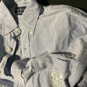 Vintage Ralph Lauren Light Blue Polo button down Shirt